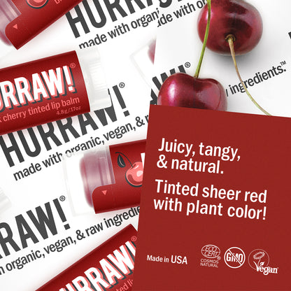 Baume à lèvres teinté cerise noire 