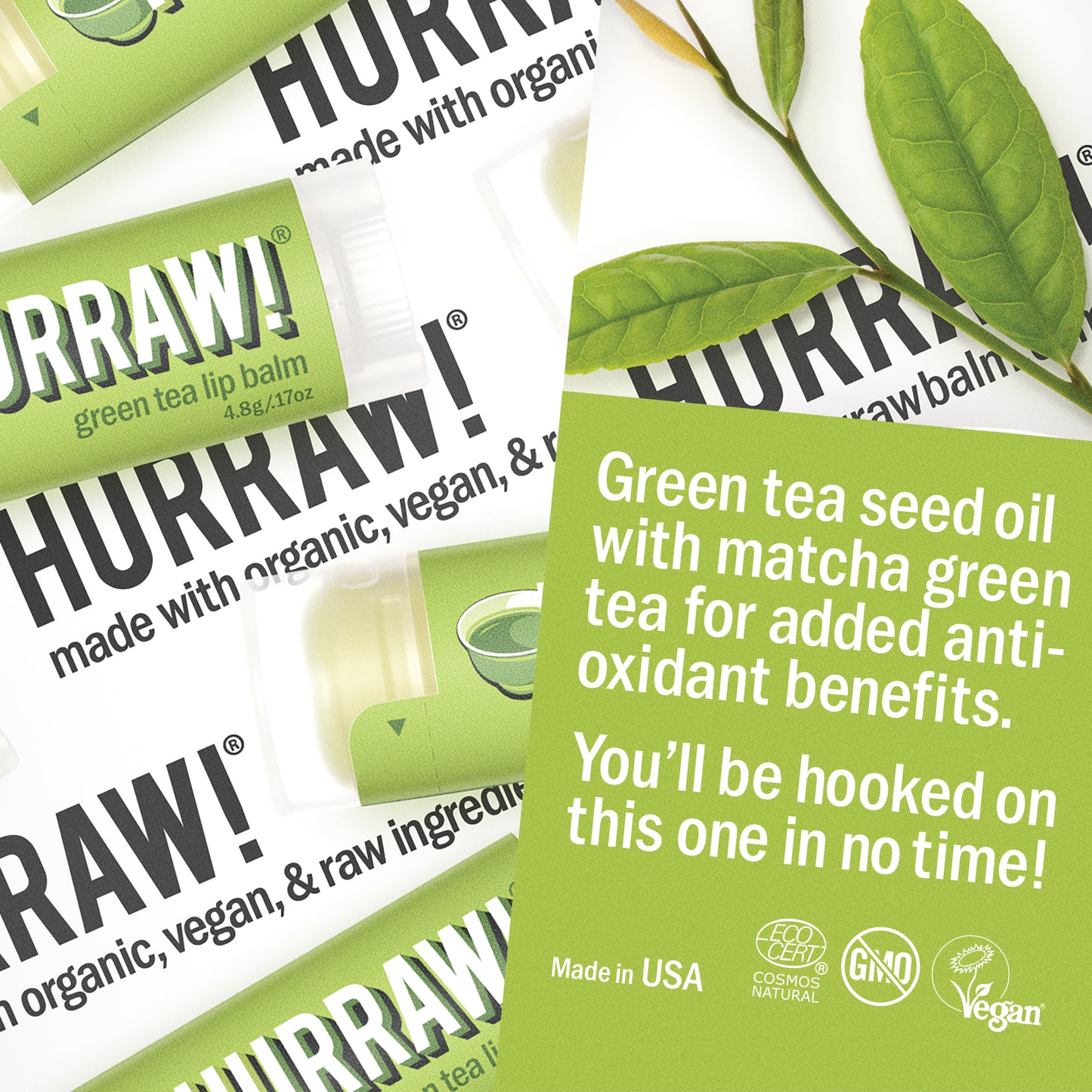 Baume à lèvres au thé vert 