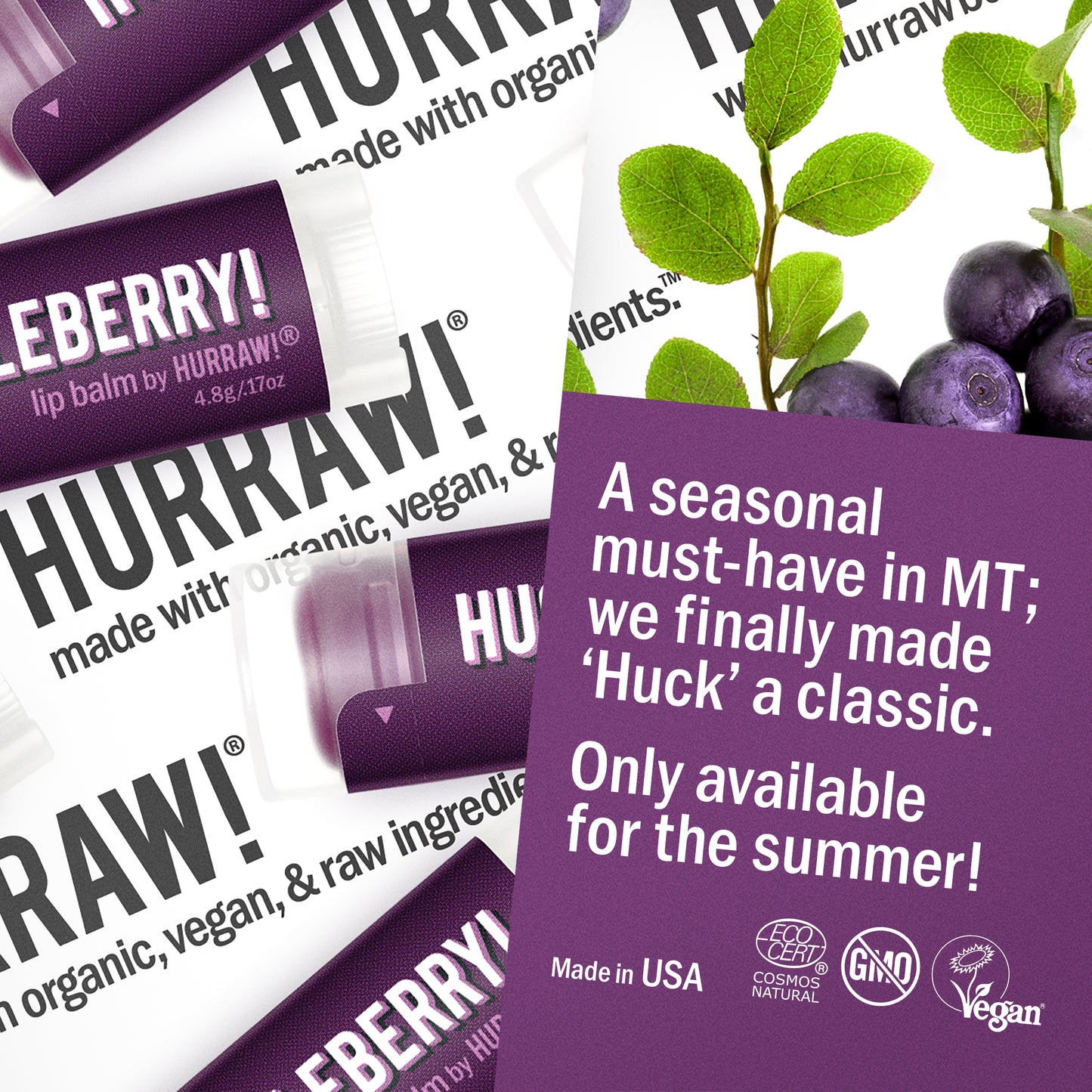 Huckleberry Lip Balm ( May - September )