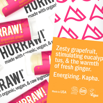 Baume à lèvres Kapha : pamplemousse gingembre eucalyptus 