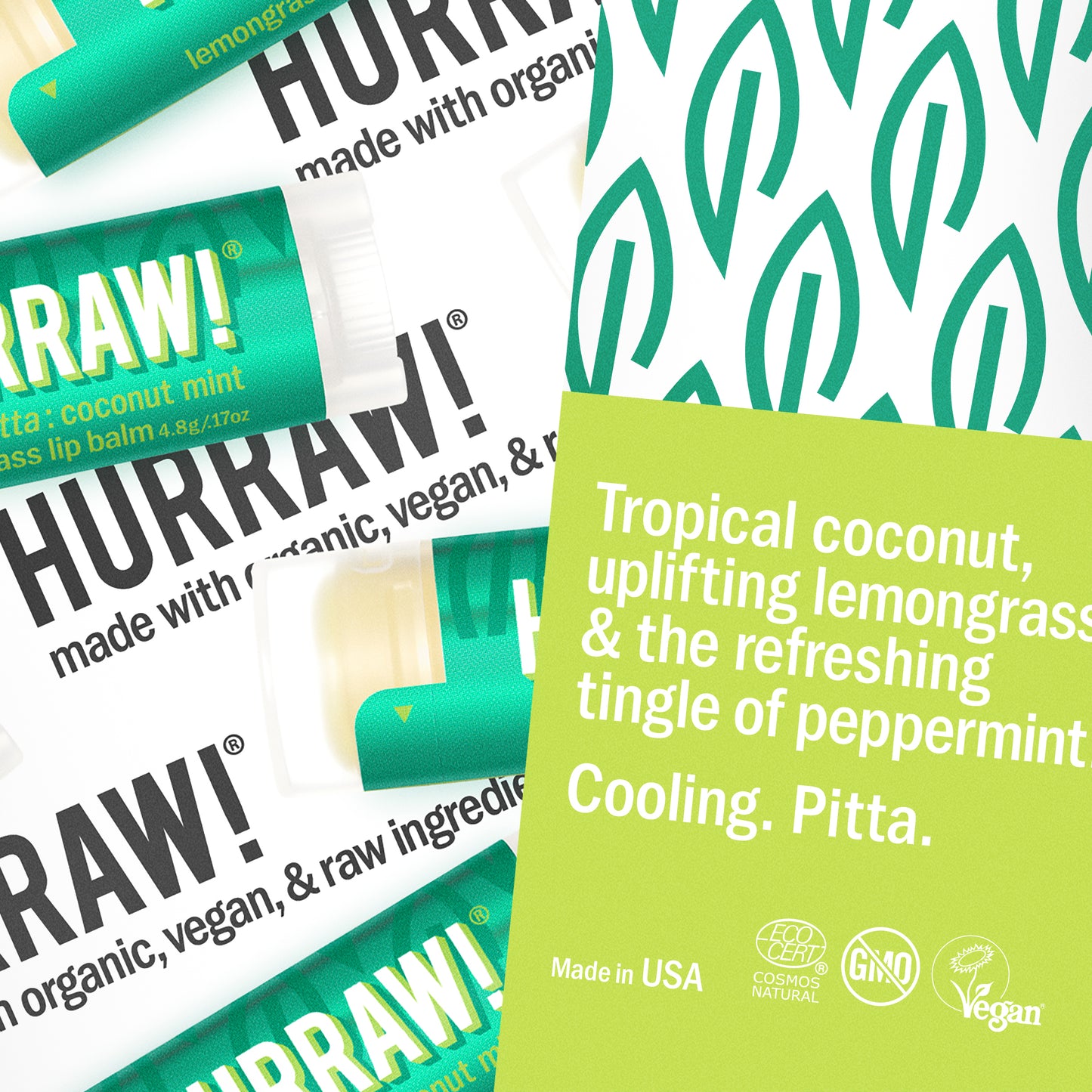 Pitta Lip Balm : coconut mint lemongrass
