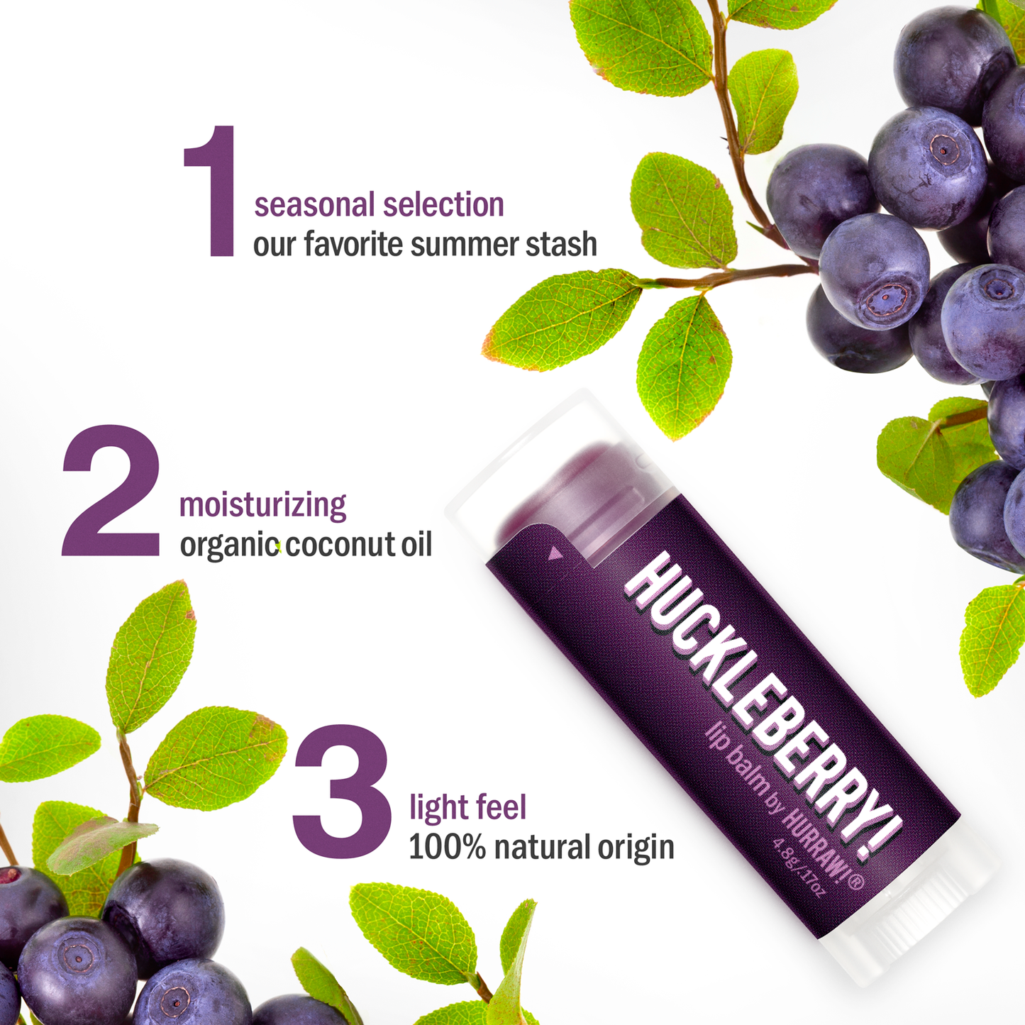 Huckleberry Lip Balm ( May - September )