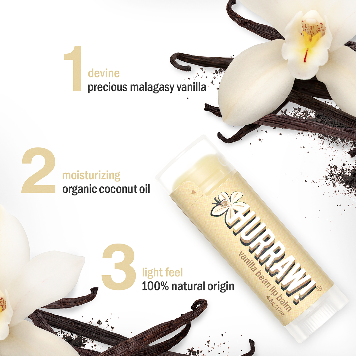 Hurraw! Vanilla Bean Lip Balm : Vegan & Organic Lip Care. – Hurraw! Balm